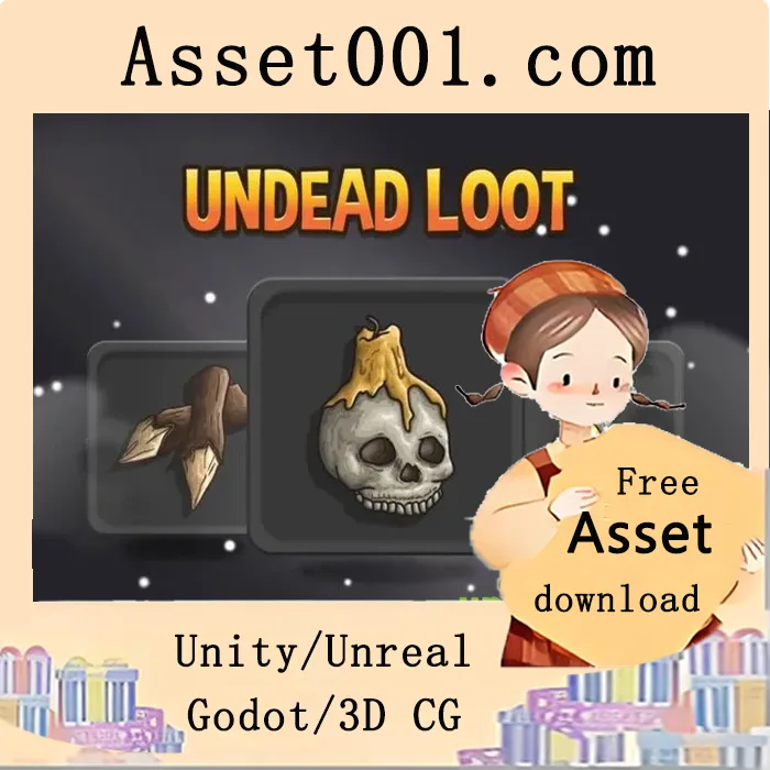 中古风游戏图标集合：48款魔法与诡异物品矢量资源|Undead Loot Game Icons