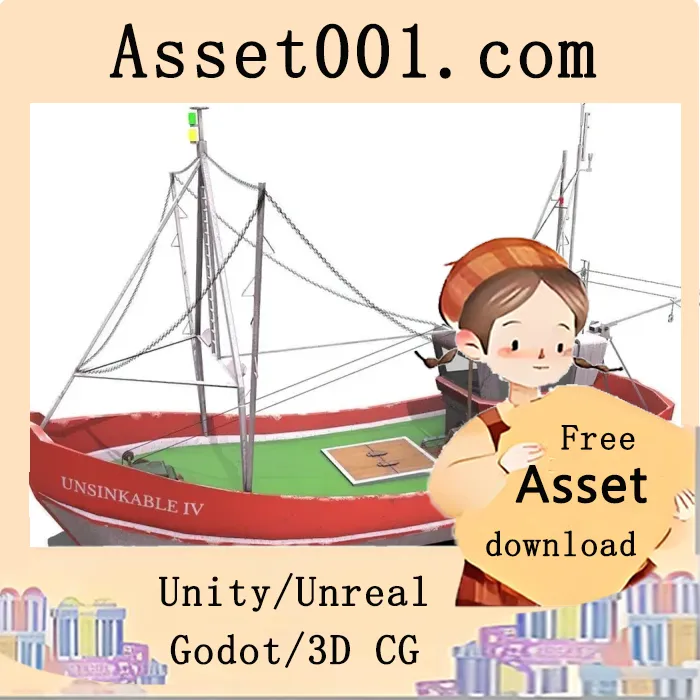 Old Fishing Boat Low-poly|Old Fishing Boat Low-poly