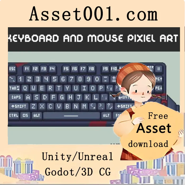 Keyboard and Mouse Pixel Art Asset Pack|Keyboard and Mouse Pixel Art Asset Pack