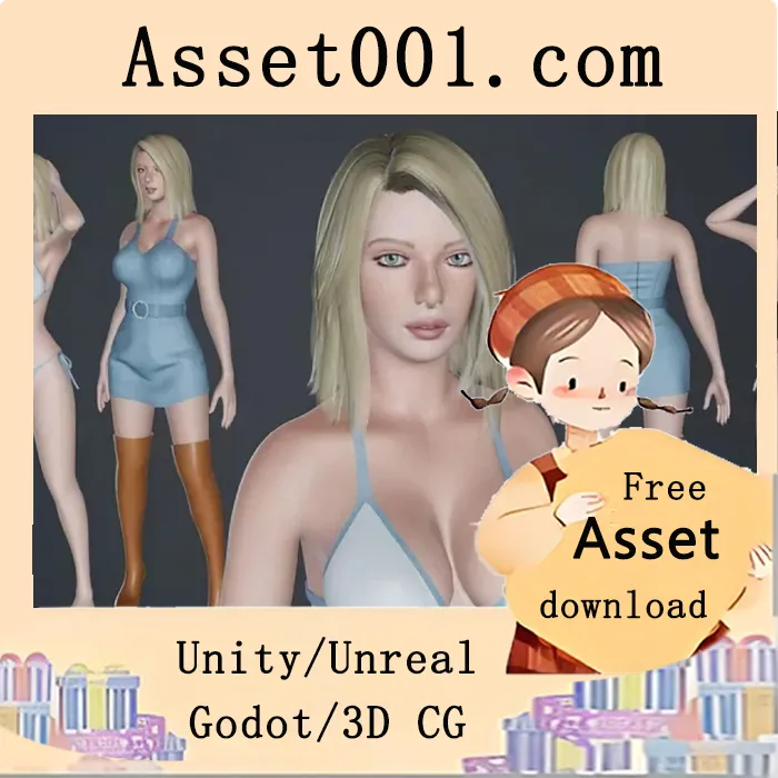 德比女性角色基础网格模型介绍|Debbie – Female Character Base Mesh Version