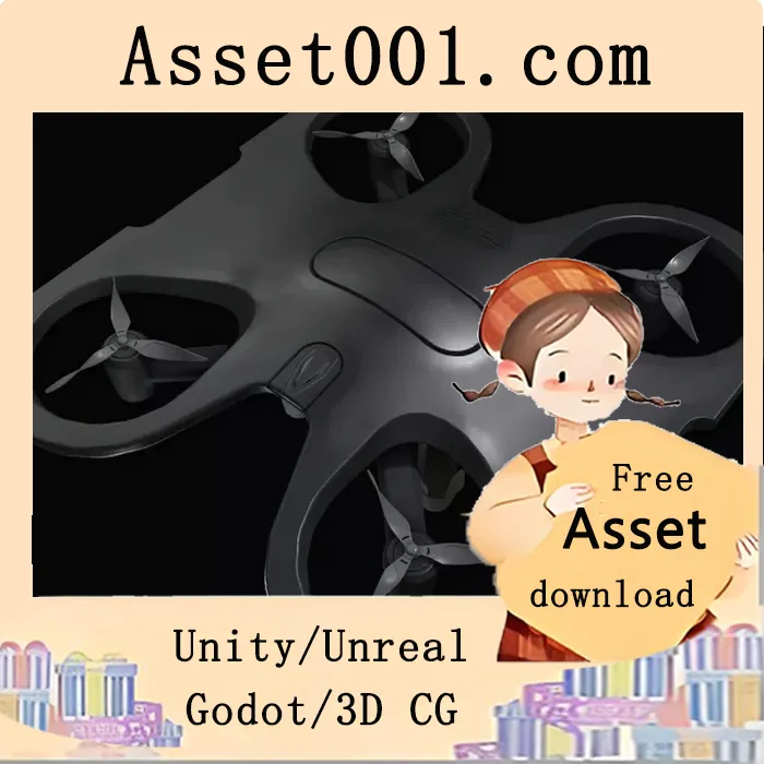 高精度低多边形3D模型，即插即用|Armed Drone Concept