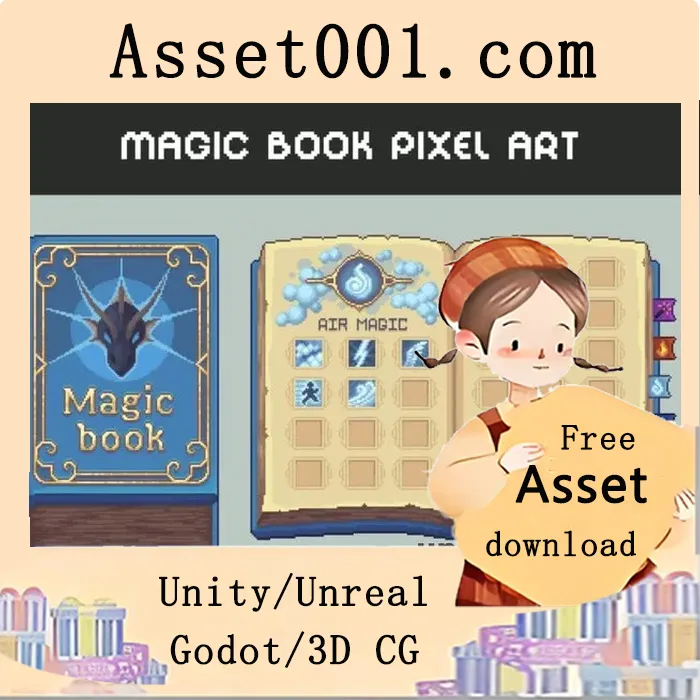 Animated Magic Book Pixel Art Asset Pack|Animated Magic Book Pixel Art Asset Pack