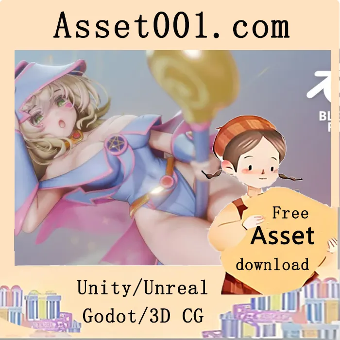 “Dark Magician Girl”模型Blend文件分享（含动画网格、材质及Rigify骨骼）|Dark Magician Girl (blend file)