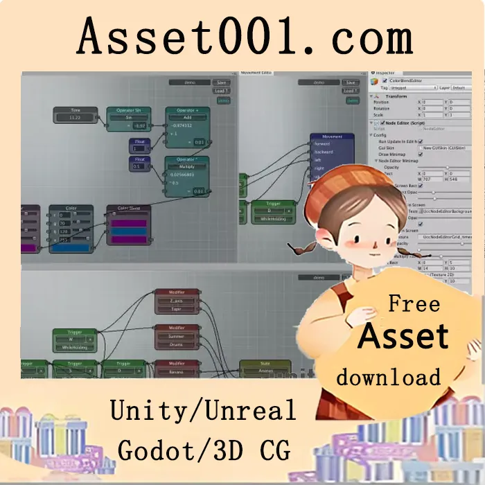 基于标准GUI/GUILayout构建可编辑节点编辑器（支持编辑器窗口与构建发布）|GUI Node Editor v1.0.0