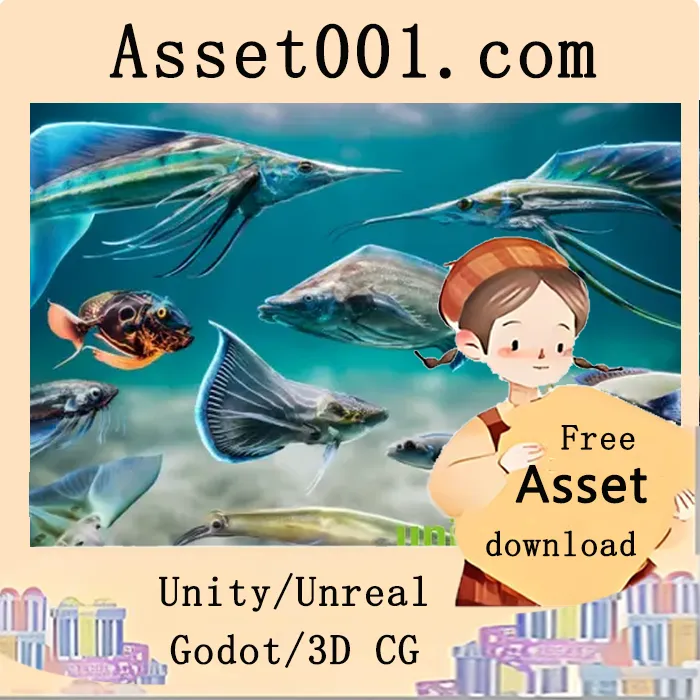 11款异星鱼模型登场！专为Fish School系统打造的科幻奇幻生物包|Alien Fish for School System - Scifi Fantasy Creatures v4.26+
