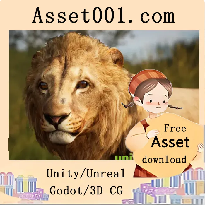 支持gFur的雄狮4K模型与动画资源|Animalia - Lion (male) v4.2+