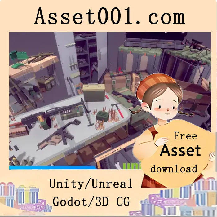 POLY - 大型武器套件（UE）：32种可定制低多边形武器模型|POLY - Mega Weapons Kit (UE) v4.24+