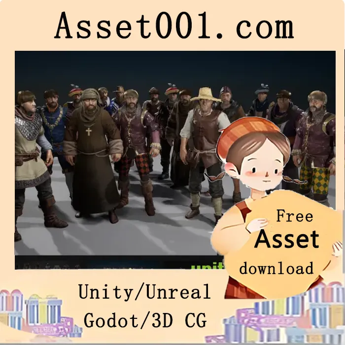 模块化中世纪NPC资产包：自由组装个性化角色|Modular Medieval NPC v4.27+