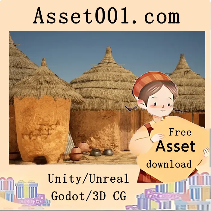 支持NANITE技术的沙漠村庄资源包，含分层材质系统及多种建筑与道具|Desert Village v5.2+