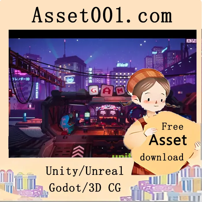 Stylized Cyberpunk Arcade Environment v1.0|Stylized Cyberpunk Arcade Environment v1.0