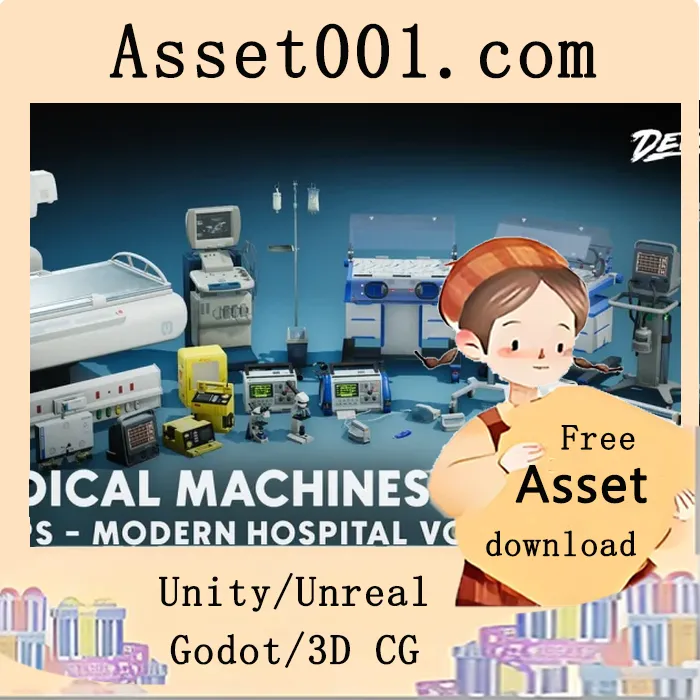 Unreal引擎医疗设备资产包：60个高精度模型与高质量材质集合|Hospital Props VOL.4 - Medical Machines v4.27+