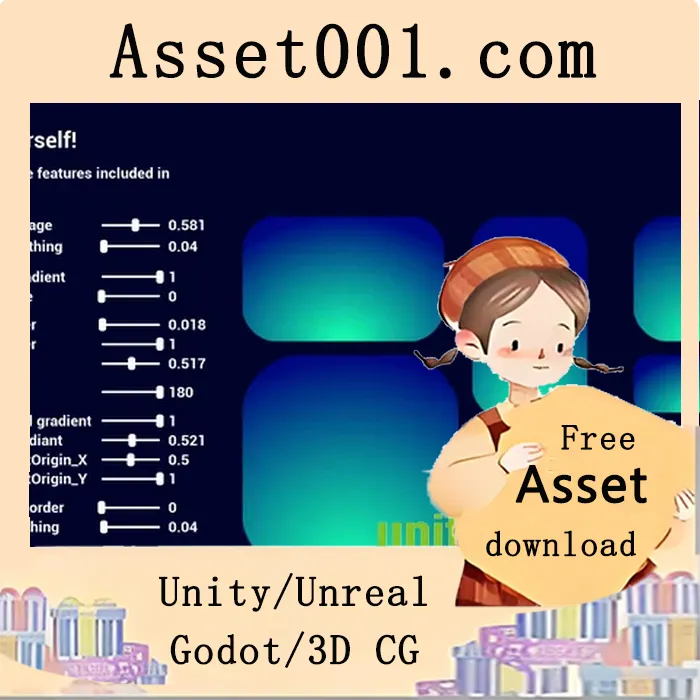 Procedural UI: background and borders UMG material KIT v5.7|Procedural UI: background and borders UMG material KIT v5.7
