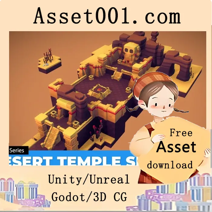 Unity原型系列v2.1：沙漠神庙与金字塔几何风格建筑积木|Desert Temple & Pyramids - Proto Series v2.1