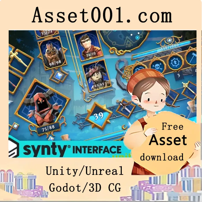 Synty® Studios 推出：INTERFACE 幻想战士HUD组件包|Fantasy Warrior HUD - Synty INTERFACE - GUI v1.0.1