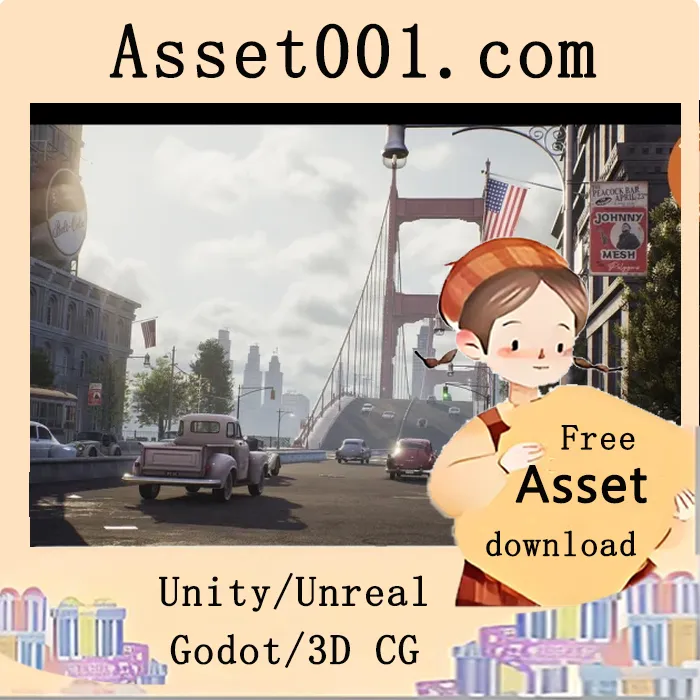 Unity/Unreal 1950年代纽约城市环境资源包：含1150+独特模型、蓝图与优化设计|1950s NYC Environment Megapack ( 1950s 50s nycs NYCity Environment Packs Urban ) v5.5+