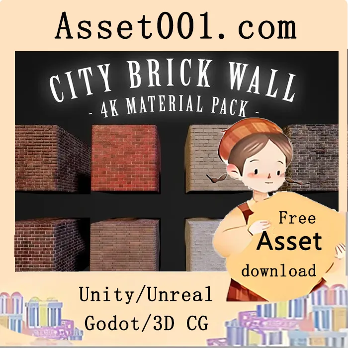 City Brick Wall - 4K Material Pack 5.6|City Brick Wall - 4K Material Pack 5.6