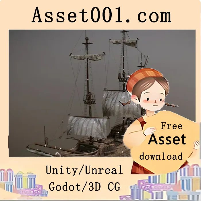 Unity引擎中的船只模型展示示例|Dutch Ship Large