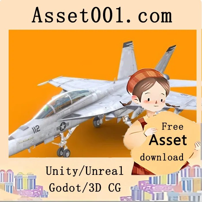Unity引擎打造的飞行模拟器：F/A-18F超级军刀战机免费资源分享|Boeing FA 18F Super Hornet Free