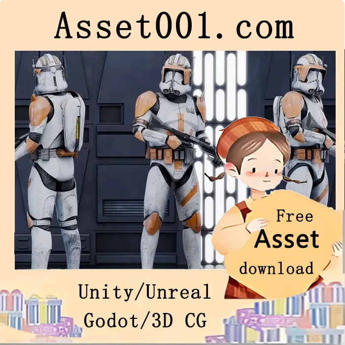 Unity引擎中创建和配置角色骨骼的实战指南|Commander Cody Phase 2 Clone Trooper – Rigged Character