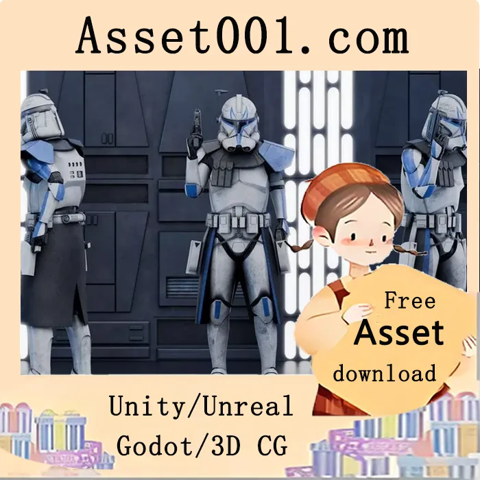 Rigged Character Model: Captain Rex Phase 2 Clone Trooper|Captain Rex Phase 2 Clone Trooper – Rigged Character