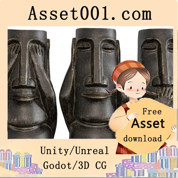 抽象智者陶艺套装三件套|3 Pot Sculpture Set – Abstract Wise Man Figurines