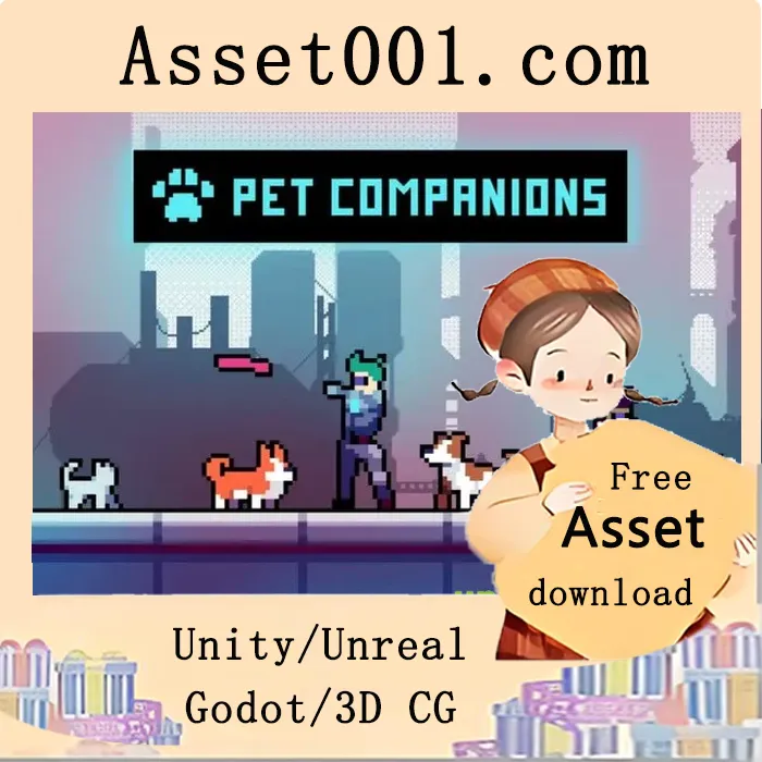 Pet Companions Pixel Sprite Pack for Cyberpunk Game