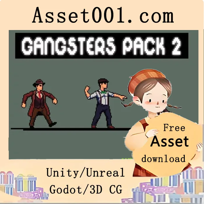 Gangster Pixel Character Sprite Sheets Pack 2