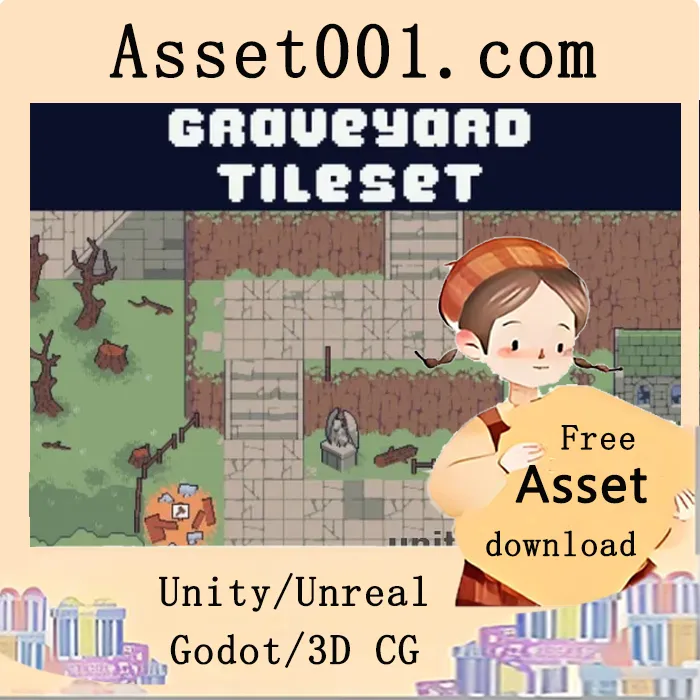 Graveyard Top-Down Tileset Pixel Art