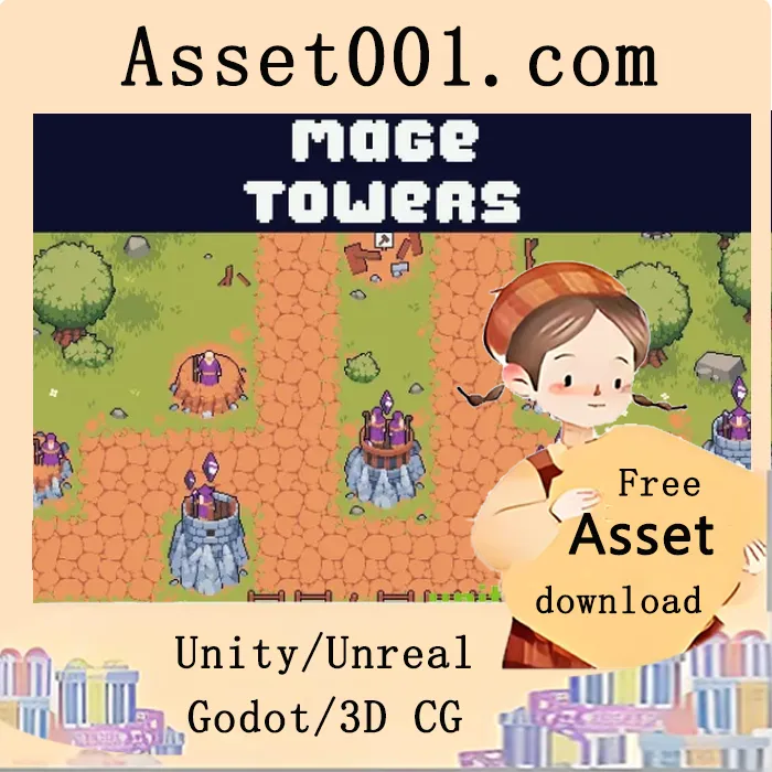 Mage Towers Pixel Art for Tower Defense