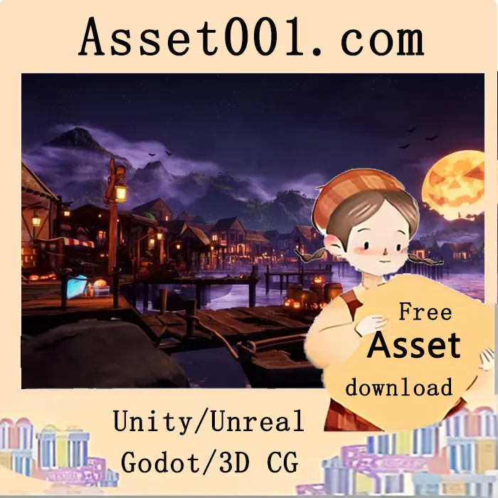 Stylized Halloween Village ( Stylized Stylised Halloween Halloween Village 3D ) v5.0+