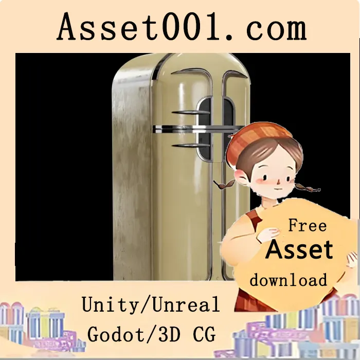 Art Deco Fridge ( Art Deco Fridge Fridgee 3D Model Kitchen Decoration ) v5.5 Art Deco Fridge ( Art Deco Fridge Fridgee 3D Model Kitchen Decoration ) v5.5