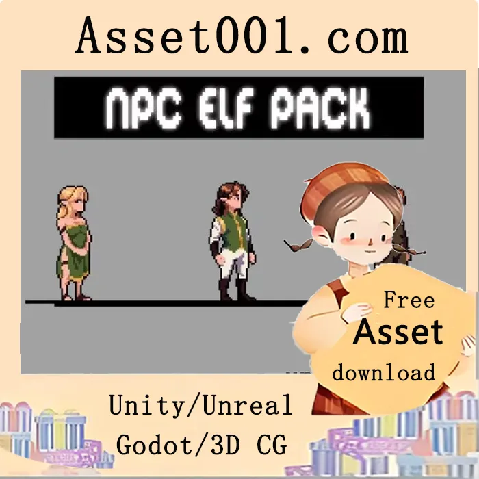 NPC Elf 2D Pixel Art Character Sprite Pack
