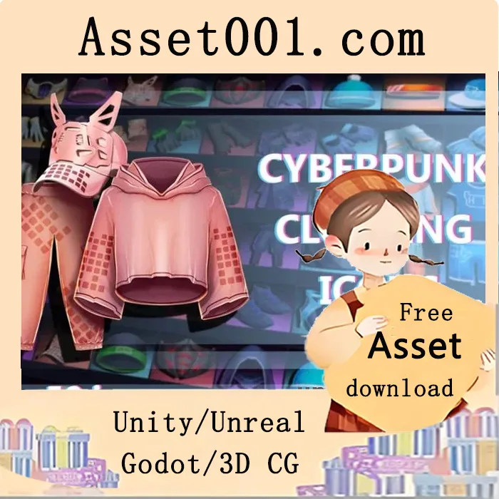 Clothing 512x512 Icons for a Cyberpunk Game