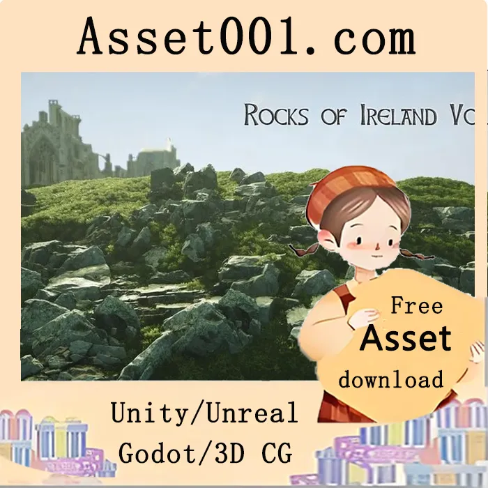 Rocks of Ireland - 3D Scanned, + Grass, Landscape Mat Rocks of Ireland - 3D Scanned, + Grass, Landscape Mat