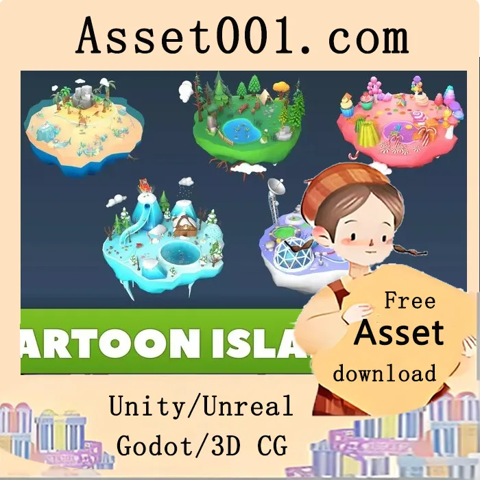 Low Poly Cartoon Island Pack - 3D v1.0 Low Poly Cartoon Island Pack - 3D v1.0