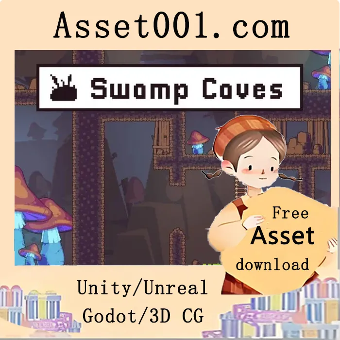 Swamp Cave Pixel Art 32x32 Tileset