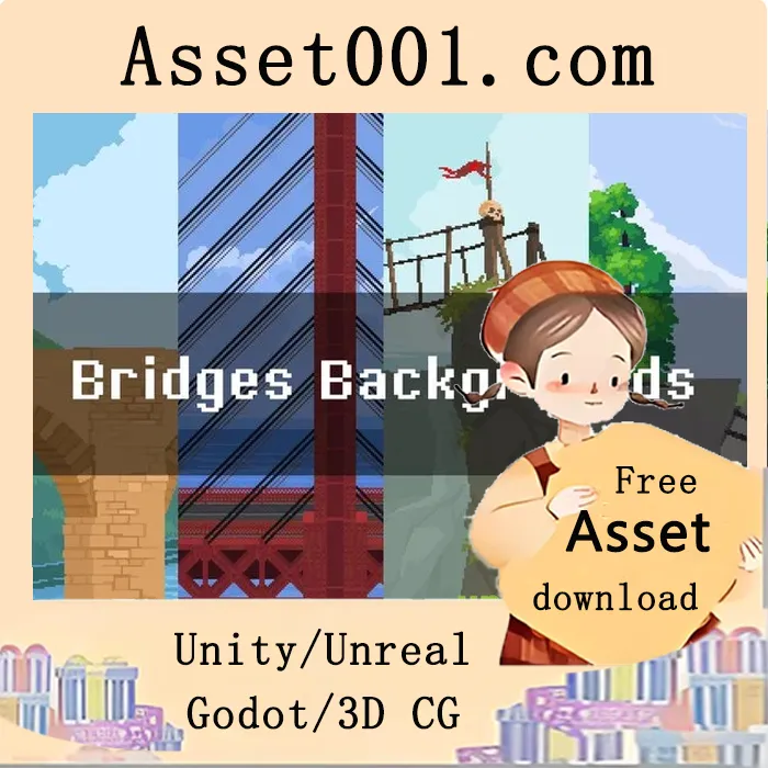 Bridges Pixel Art Backgrounds