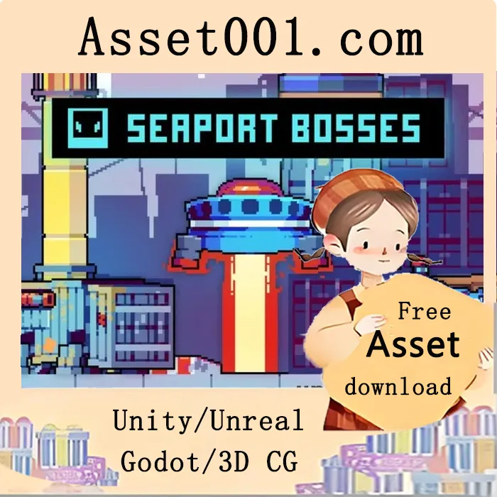 Sea Port Bosses Pixel Sprite Pack for Cyberpunk Game