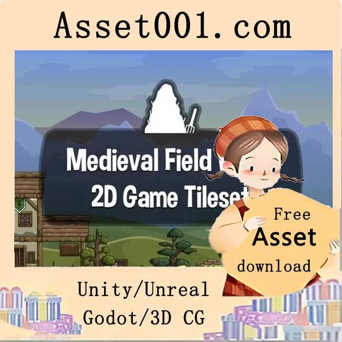 Medieval Field Work 2D Tileset for Platformer