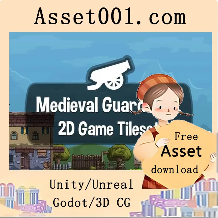 Cartoon Medieval Guard Post Vector Game Tileset Cartoon Medieval Guard Post Vector Game Tileset