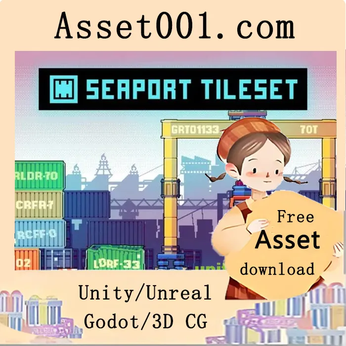 免费海港32x32像素艺术瓷砖包，专为2D平台游戏设计|Seaport Tileset 32x32 Pixel Art for Platformer