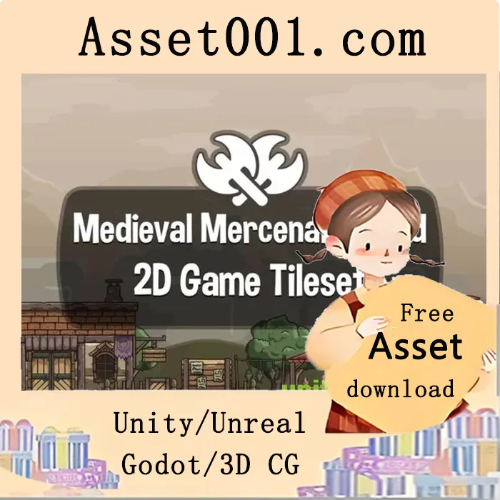 Medieval Mercenary Guild Cartoon 2D Tileset Medieval Mercenary Guild Cartoon 2D Tileset