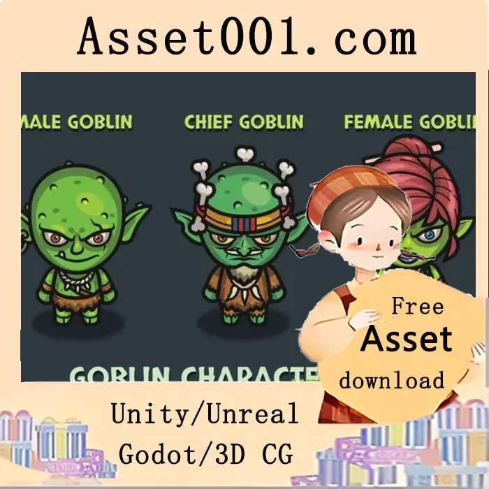 Top-Down Goblin Character Sprite