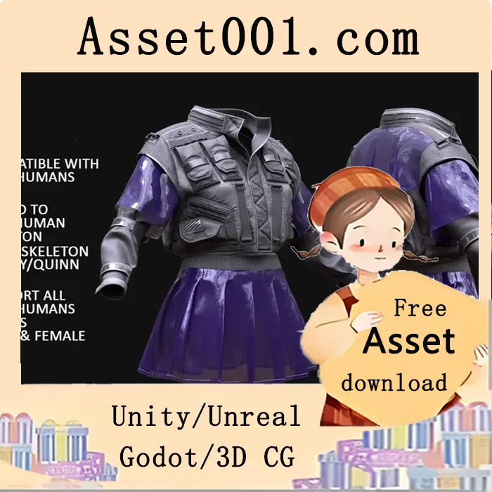 Cyber Jacket 20 - All MH Bodies & UE5 Skeletons - Rigged