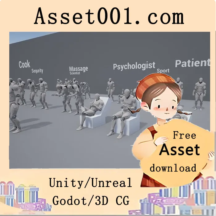 City Animation of People - Pack 3 (4.10+) City Animation of People - Pack 3 (4.10+)