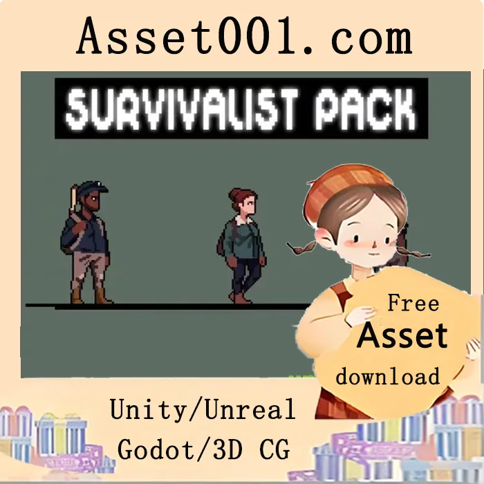 Survival Pixel Character Animated Sprite Sheet Pack 2