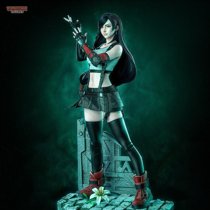 最终幻想7 Tifa 3D打印模型|Tanuki Figures – Tifa – Final Fantasy VII – 3D Print Model STL