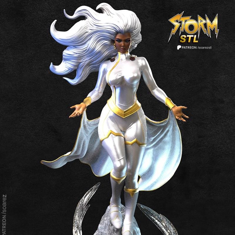 Soarez 3D打印模型：X战警 雷神风暴角色造型|Soarez 3d – Xmen – Storm – 3D Print Model STL
