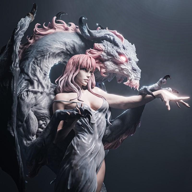 CA 3D工作室龙女孩3D打印模型|CA 3D Studios – Dragon Girl – 3D Print Model STL