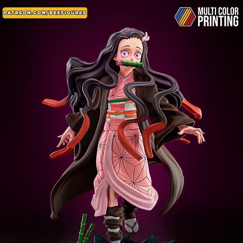 demon slayer 野兽之女 3D打印模型|Bee Figures – Nezuko – Demon Slayer Kimetsu no Yaiba – 3D Print Model STL